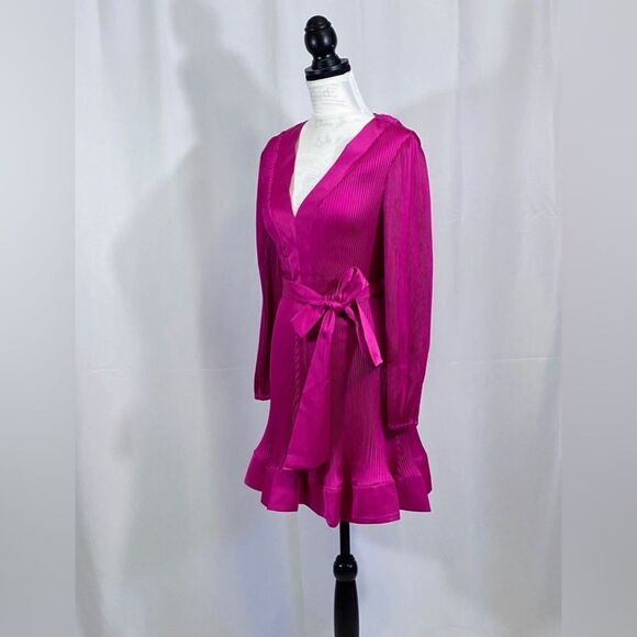 Milly Liv Satin Pleated Dress size 8 - Picture 8 of 10